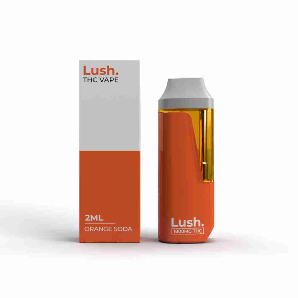 Lush-orange-soda LUSH 2ML Disposable Vape – Orange Soda (Sativa) - Image 1