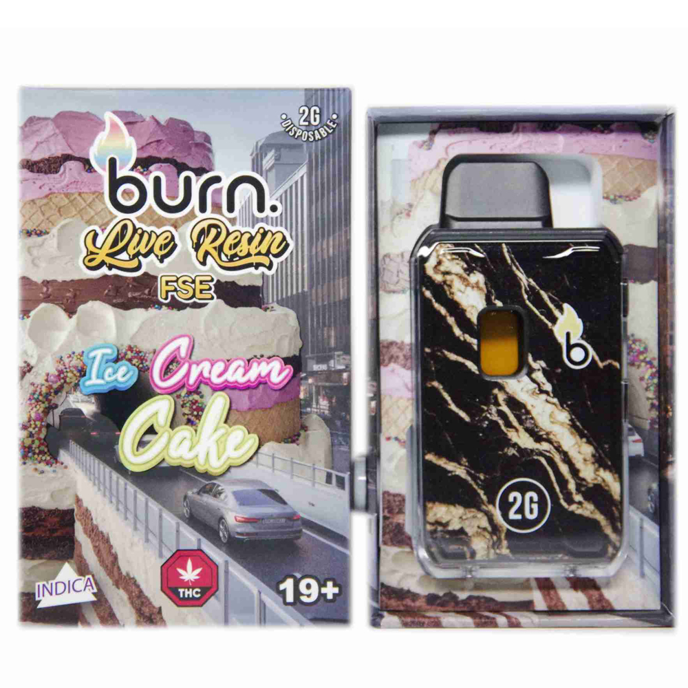 buy-weed-online-dispensary-burn-2g-live-resin-vape-ice-cream-cake Burn 2G Live Resin Disposable Vape - Ice Cream Cake (Indica) - Image 1