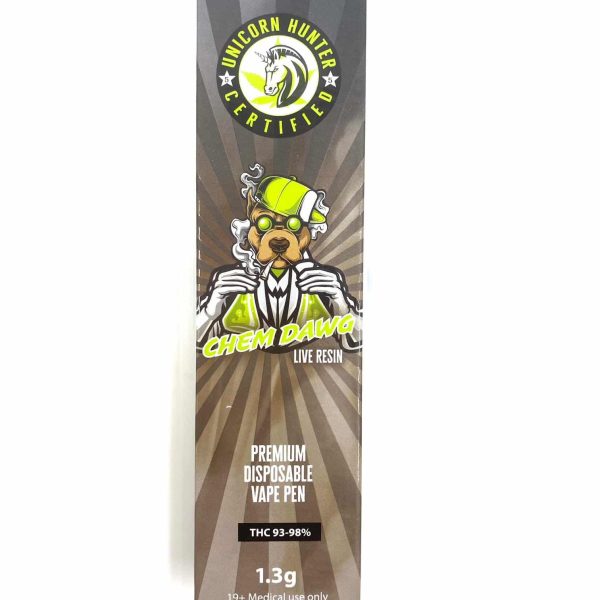 Unicorn Hunter - Chemdawg (Live Resin) - THC Disposable Pens